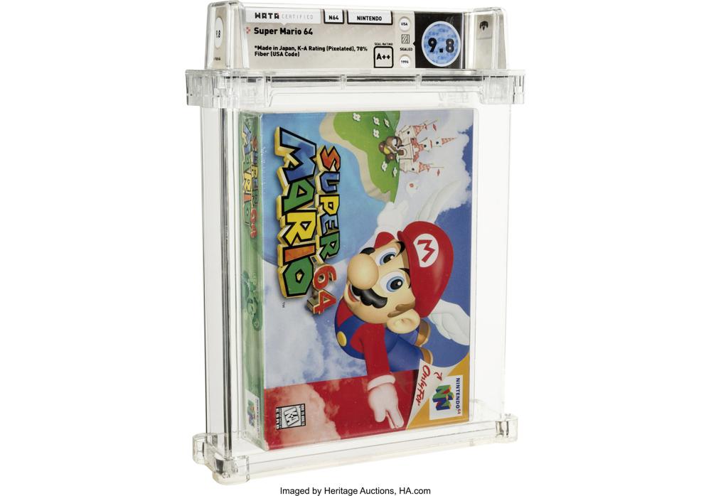 Unopened Super Mario 64 game from 1996, sold in auction for $1.56M