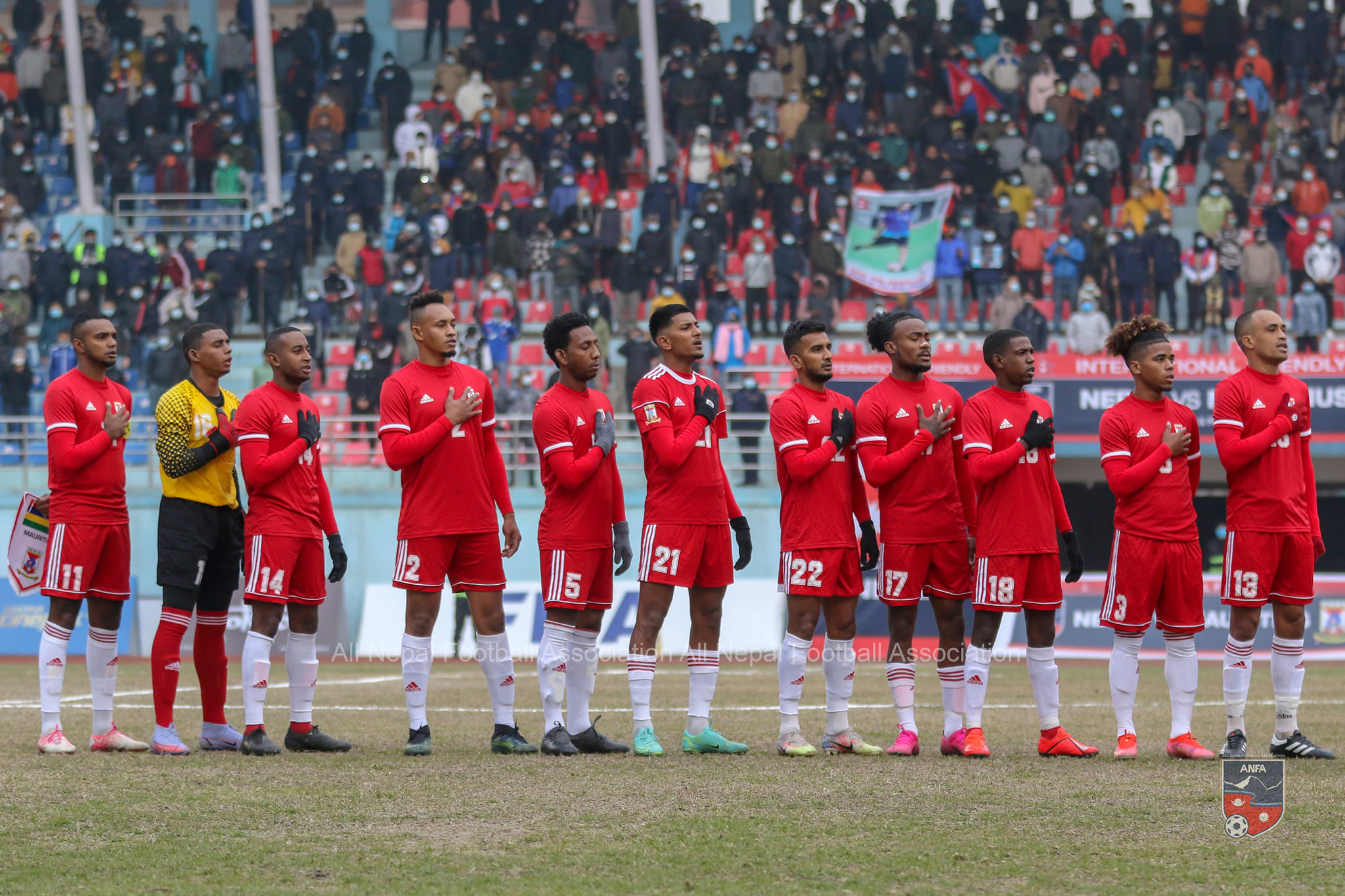 Nepal honours Mauritius national football team