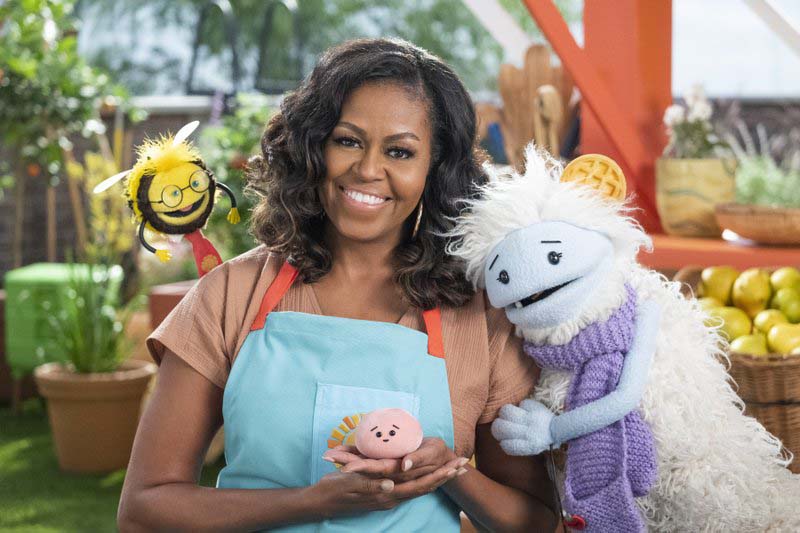 Michelle Obama to team up with puppets for a kids’ food show