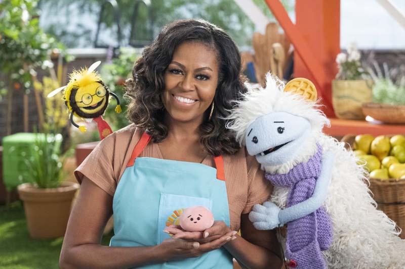 Michelle Obama hooked on knitting, thinking about retirement