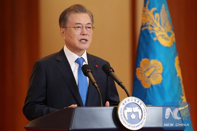 S. Korean president receives 2nd dose of COVID vaccine