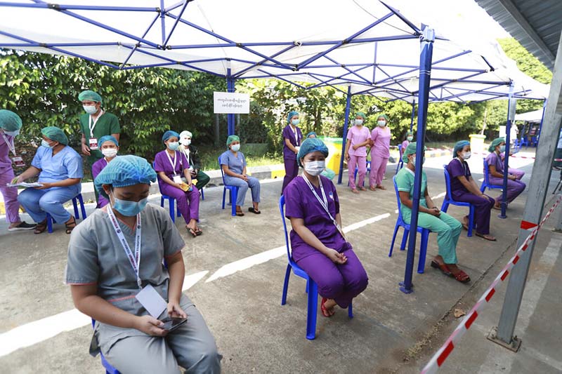 Health workers in virus-hit Myanmar start anti-coup protests