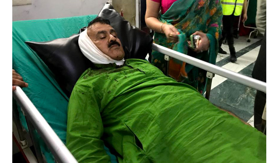 NC leader Yadav attacked with sharp weapon, admitted to Trauma Center