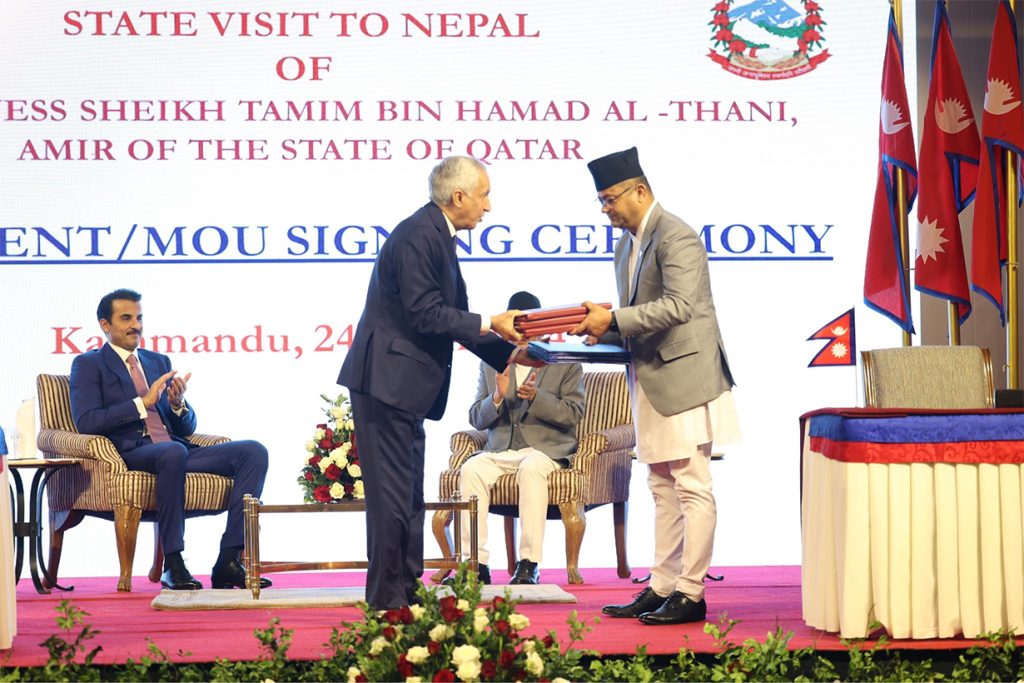 Nepal and Qatar agree on collaboration in eight sectors