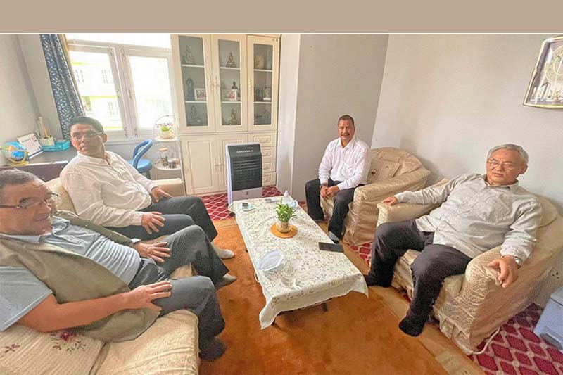 Netra Bikram Chand meets JSP chair Thakur, ex-minister Thapa separately