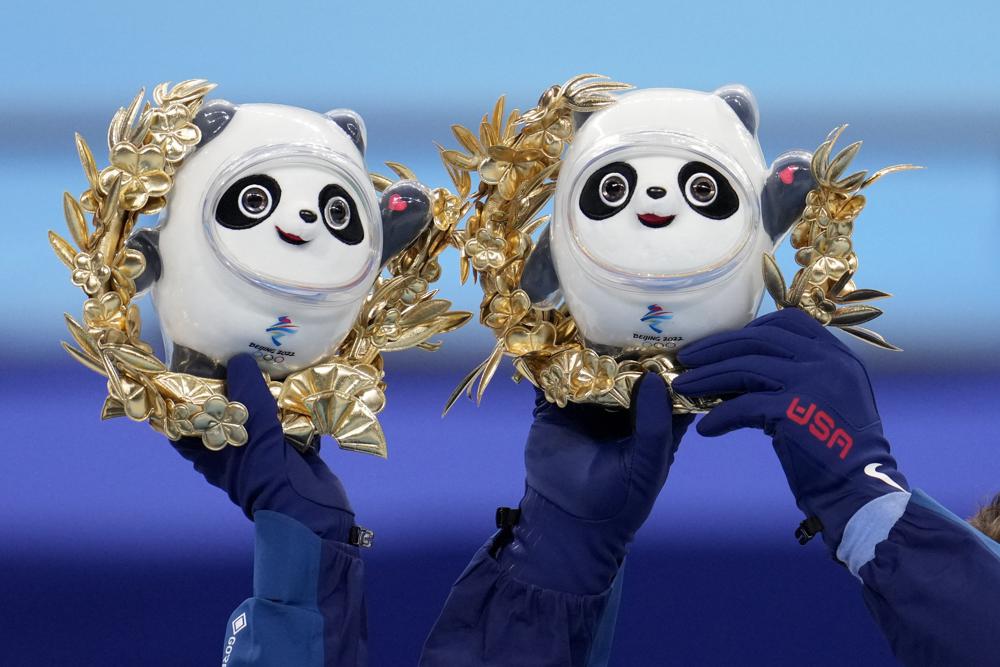 Olympic winners get plush panda then medal