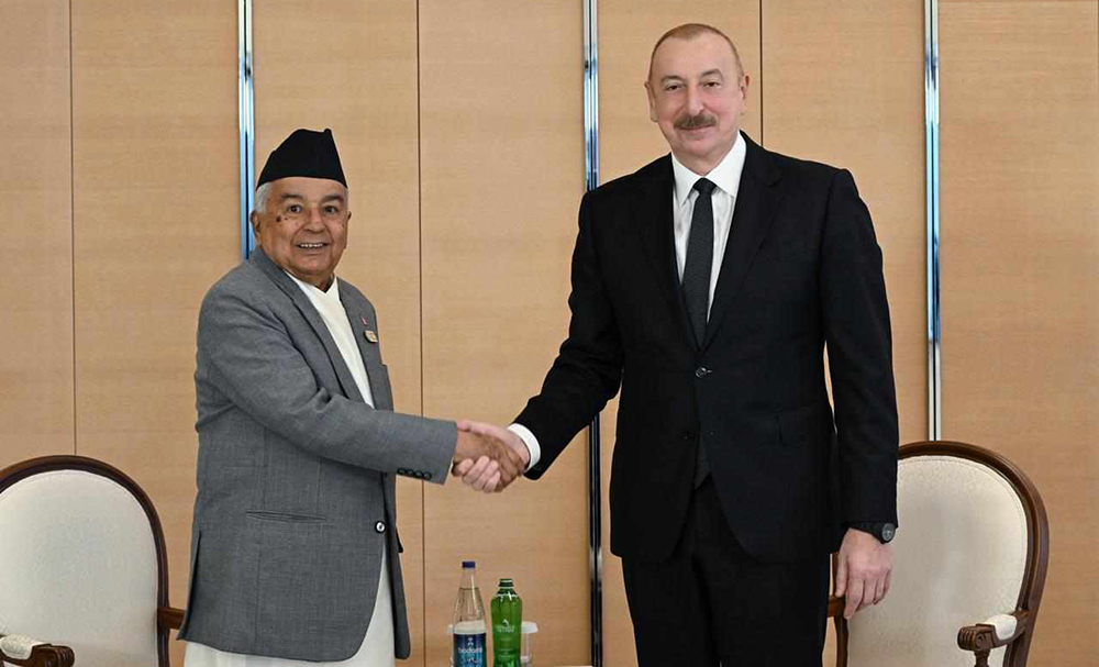 President Paudel and his Azerbaijani counterpart hold bilateral meeting