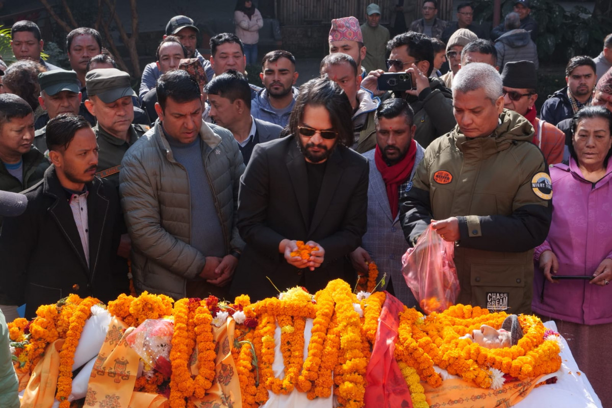 KMC Mayor Shah and Deputy Mayor Dangol pay tribute to late Singh