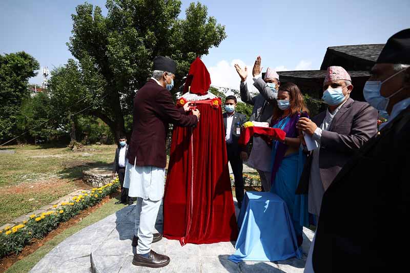 PM Deuba unveils ‘Literate Gandaki Province Monument’