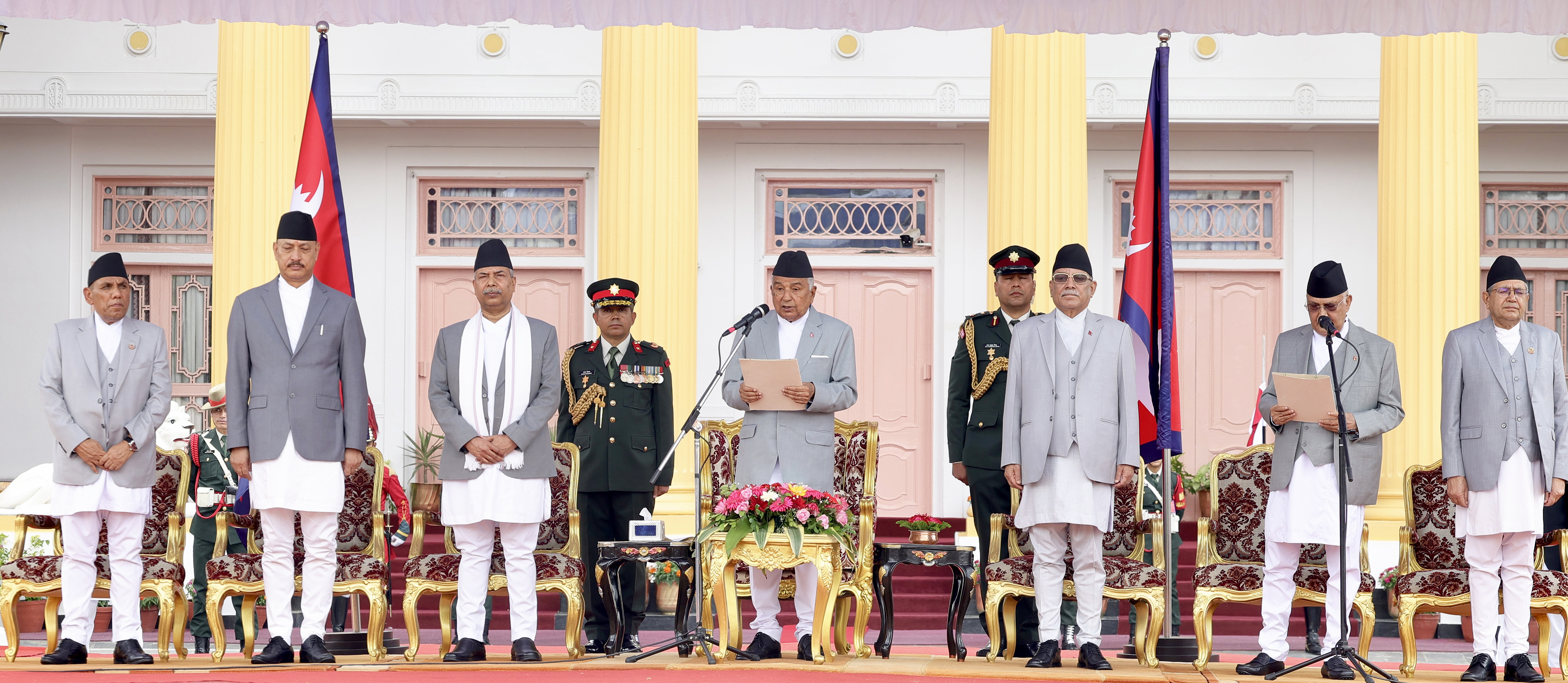 Oath by newly appointed Prime Minister KP Sharma Oli