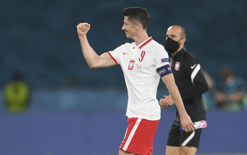 Lewandowski gives Poland 1-1 draw against Spain at Euro 2020