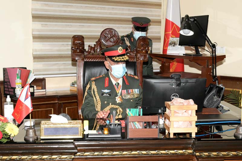 Newly appointed CoAS Prabhu Ram Sharma assumes office