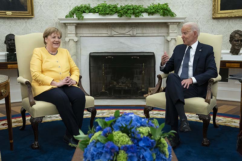 Biden bids farewell to German Chancellor Merkel