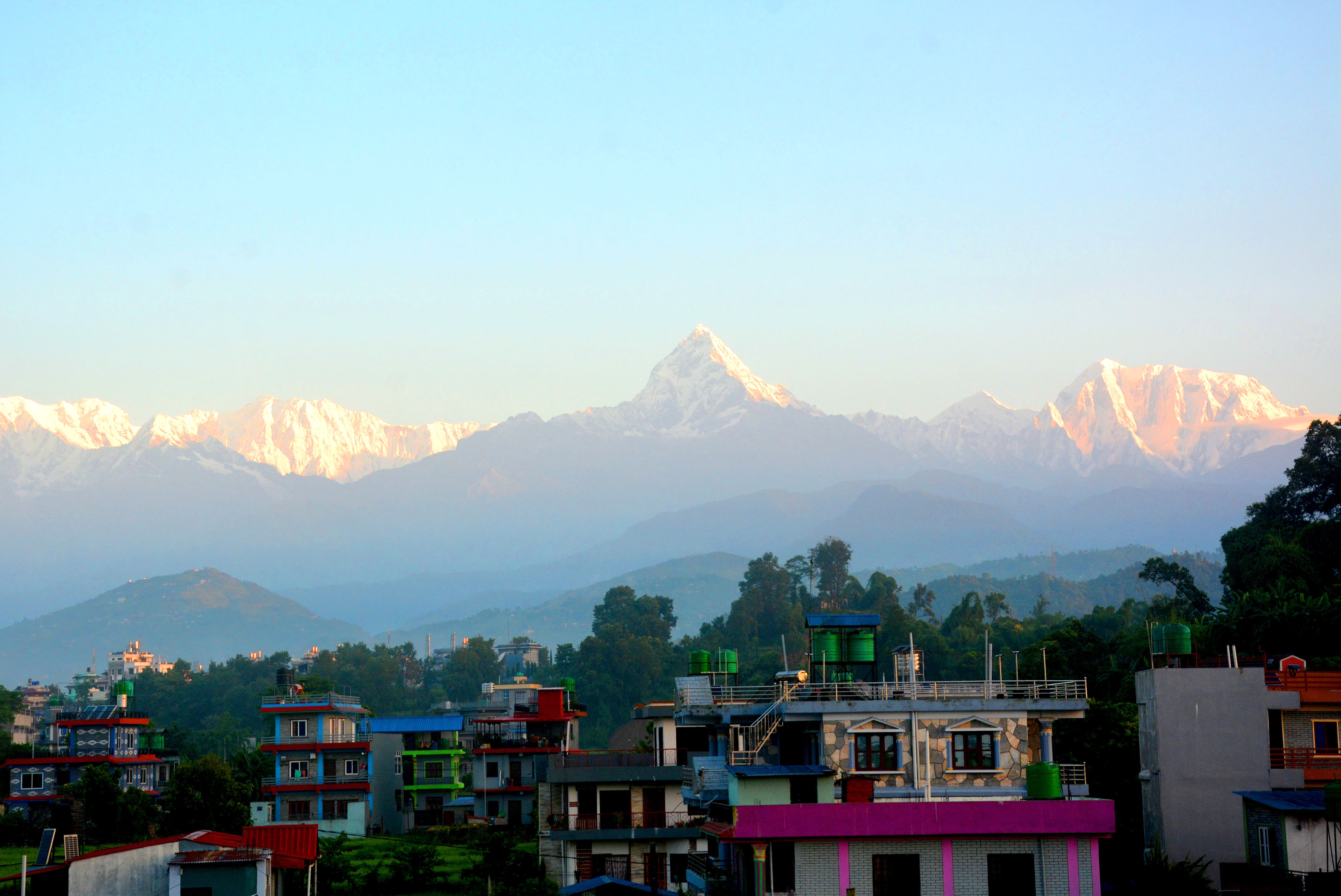 The beautiful Machhapuchhre mountains