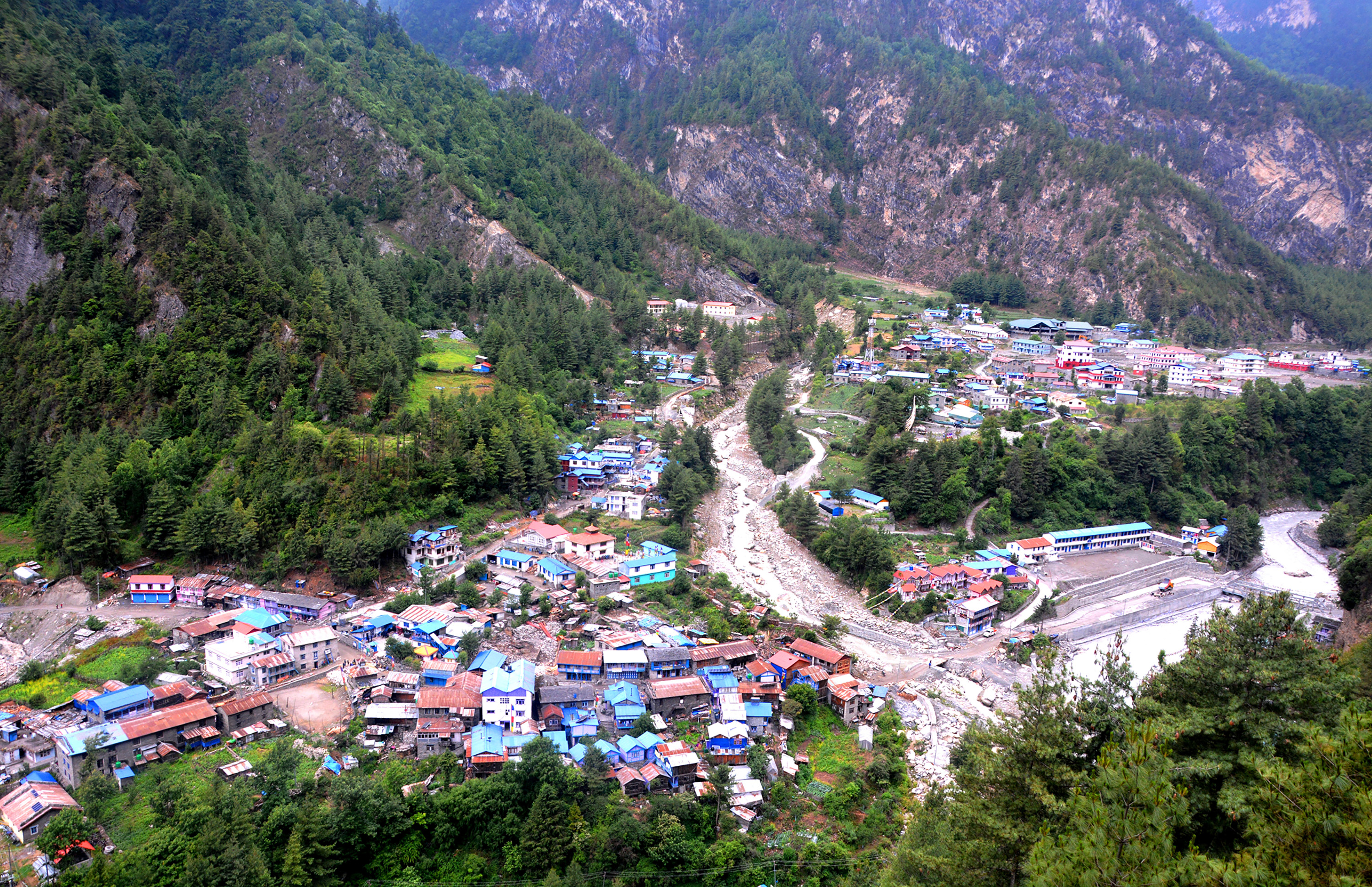 Chamebajar, the headquarters of Manang