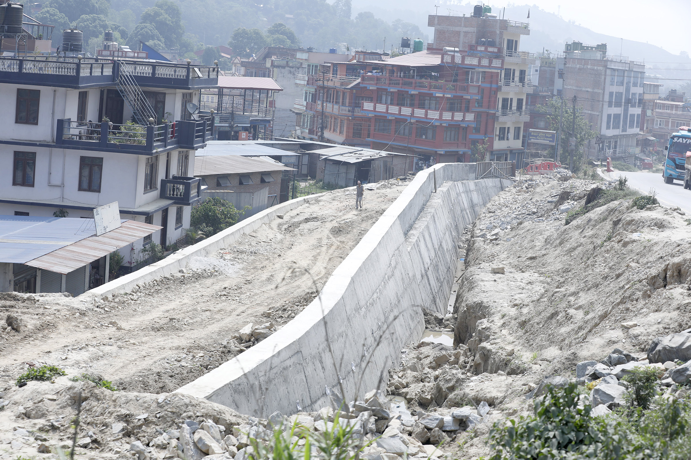 Suryabinayak-Dhulikhel road under construction