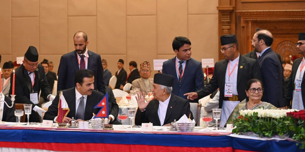 President Paudel hosts banquet in honour of visiting Qatari Emir