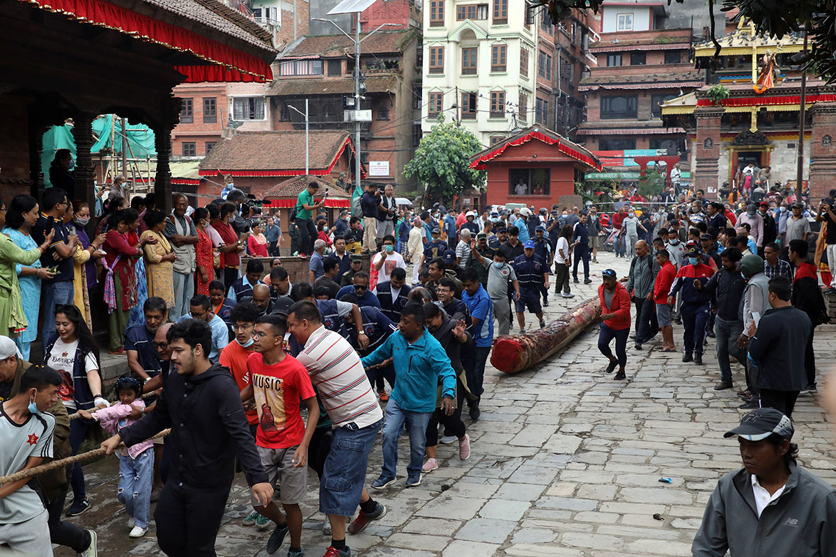 In pics: Yoshin arrives at Hanumandhoka for Indra Jatra