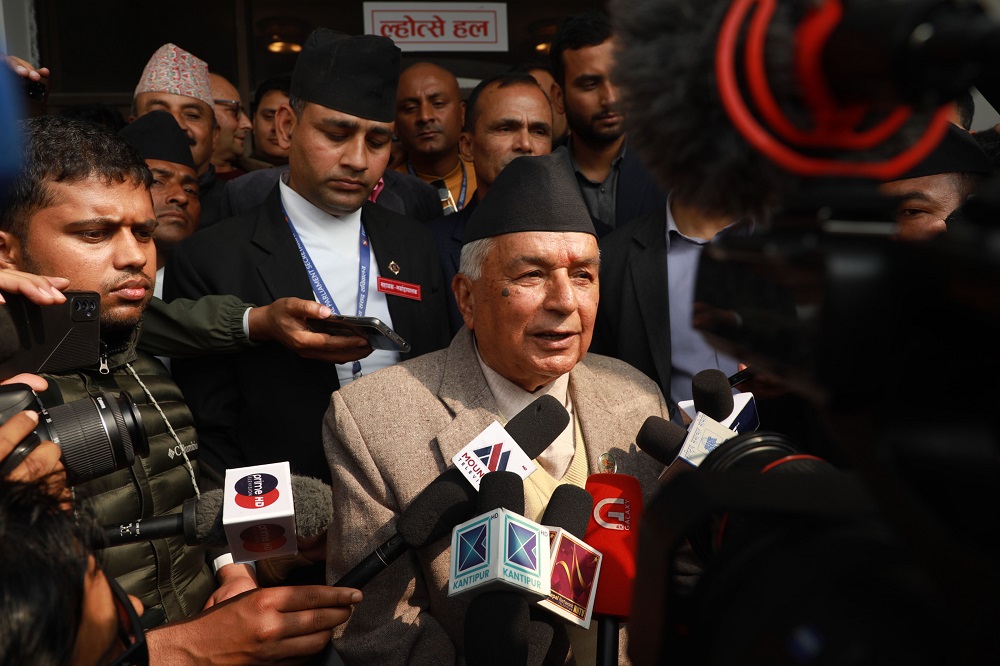 No excuse to turn back, says President Paudel