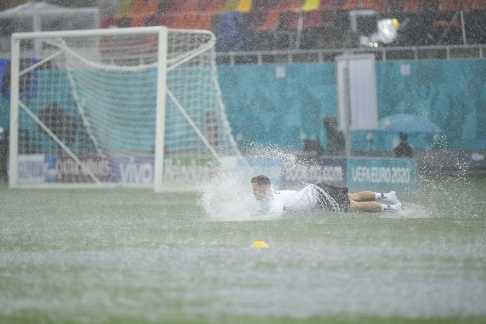 Rain in Bucharest halts practice for Euro 2020