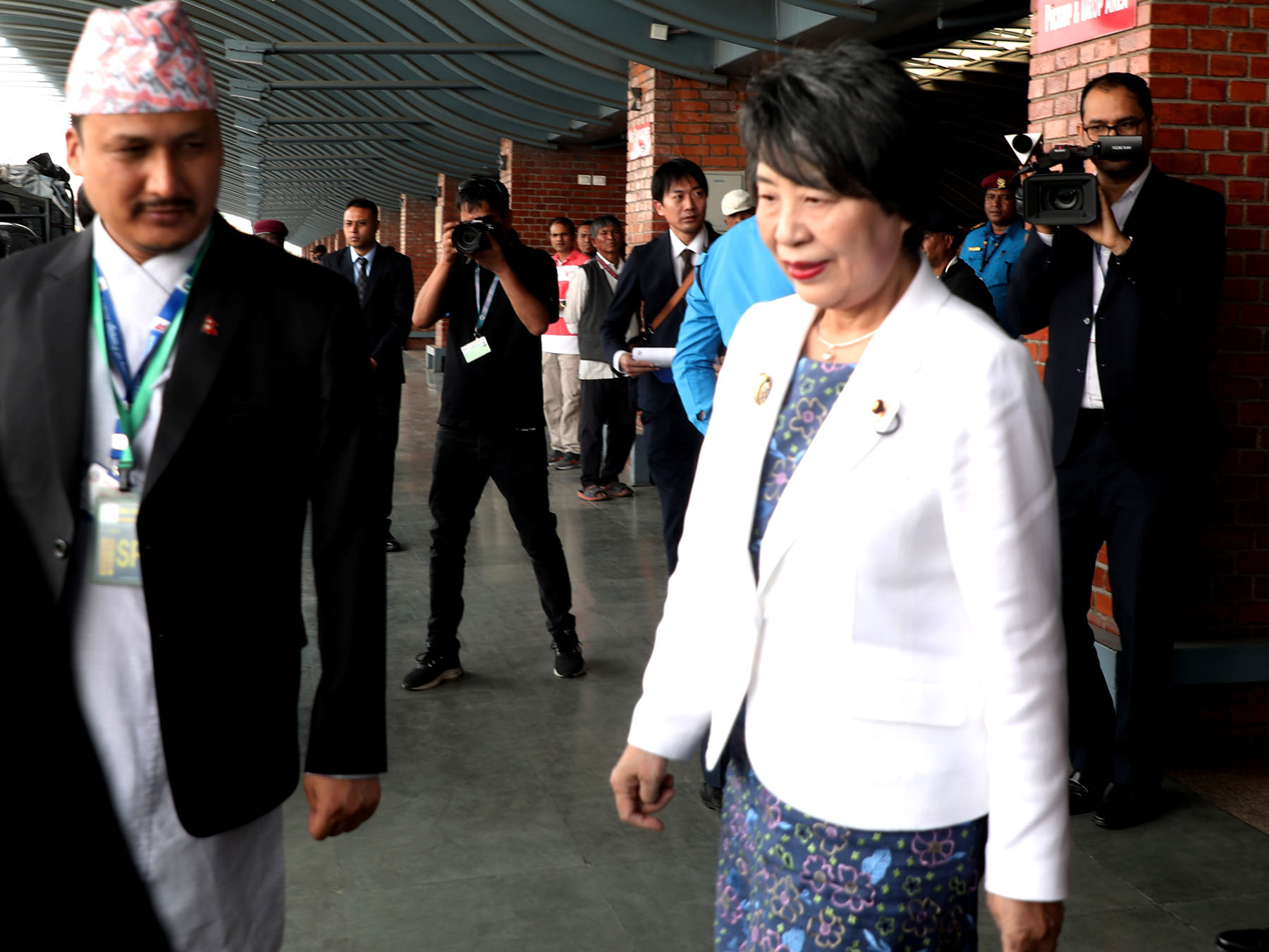 Japanese Foreign Minister Kamikawa Yoko arrives