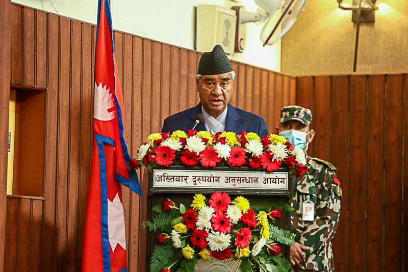 PM Deuba calls for commitment to combat corruption