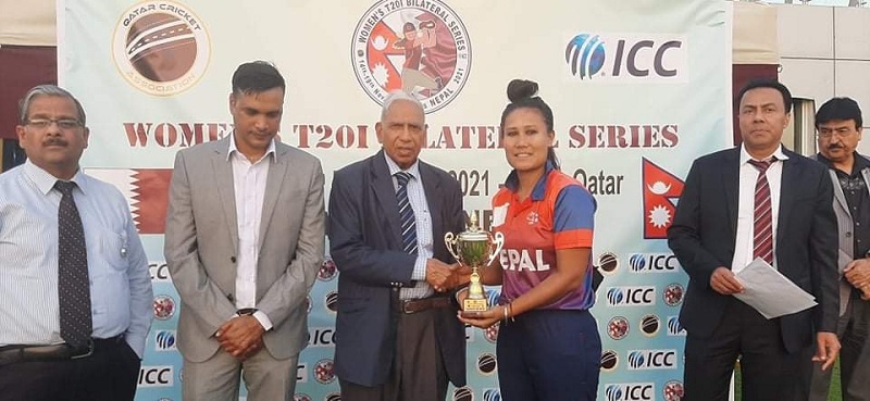 Nepali Women Cricket Team triumph against Qatar