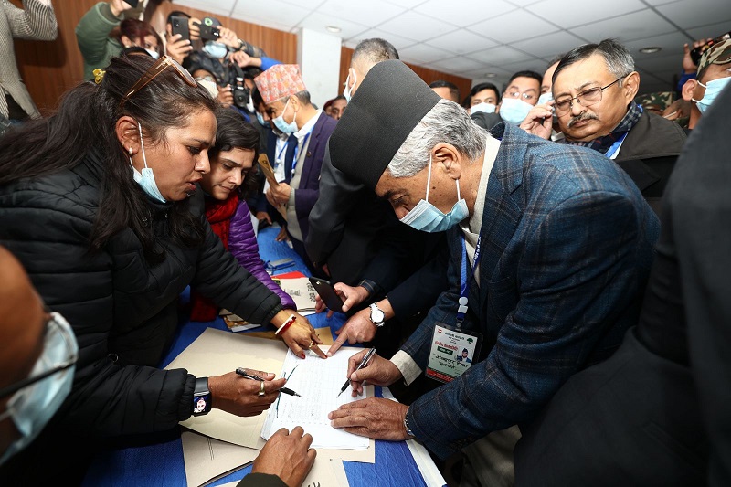 NC President and PM Deuba files candidacy for party president