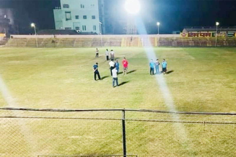 Floodlights installed at Biratnagar’s Sahid Maidan Stadium