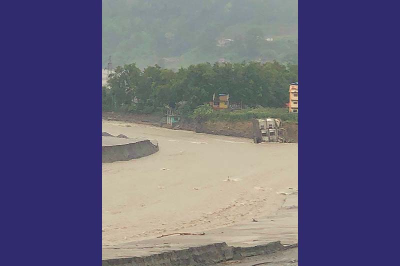 Flood sweeps away house in Melamchi