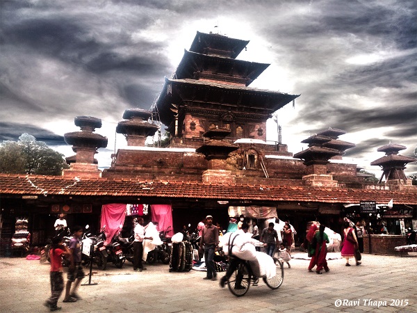 Devotees at Taleju Bhawani temple on Maha Navami