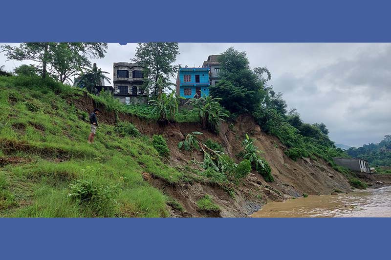 Seven households at risk of landslides shift to safe places in Tanahun