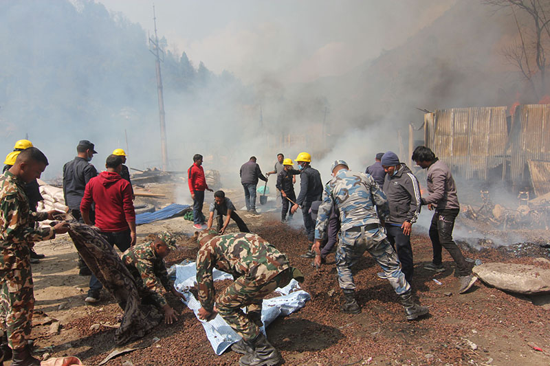 Taplejung fire survivors provided with relief items