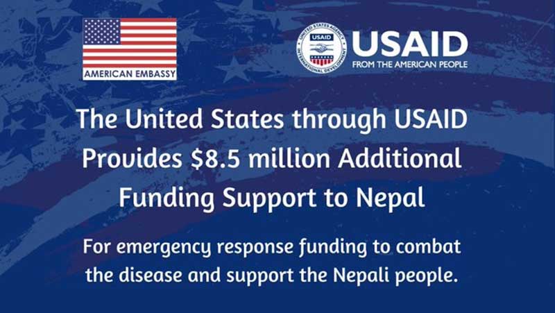 Nepal to receive US additional assistance of over Rs 1bln as COVID relief