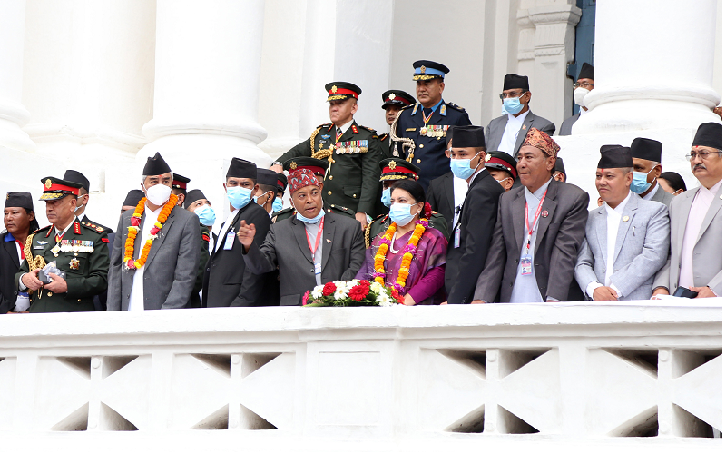 President Bhandari observes Indrajatra