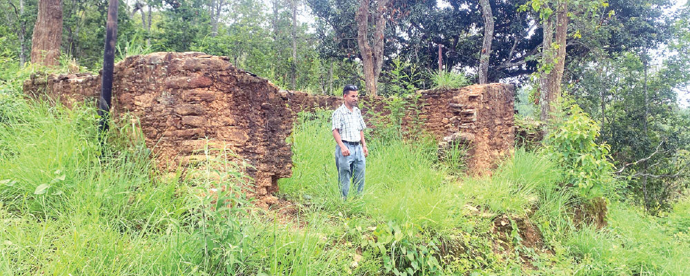 Fire-ravaged house belonging to Aadikabi Bhanubhakta awaiting reconstruction