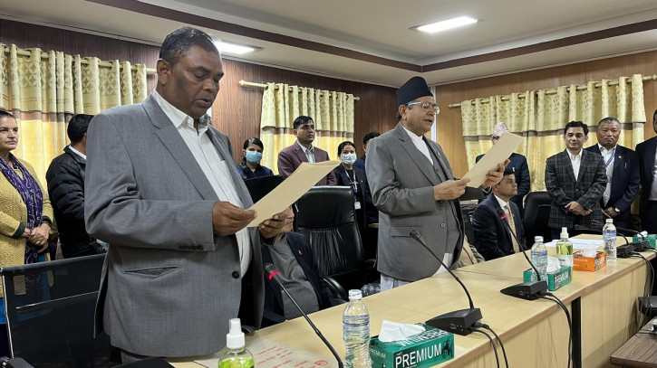 Upendra Yadav takes oath as lawmaker