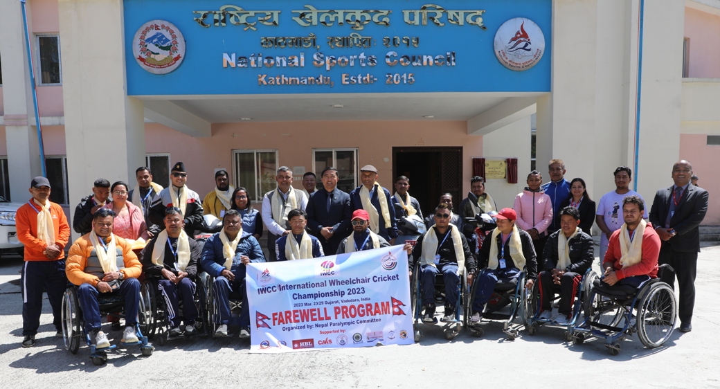 Wheelchair Cricket Team Departs India