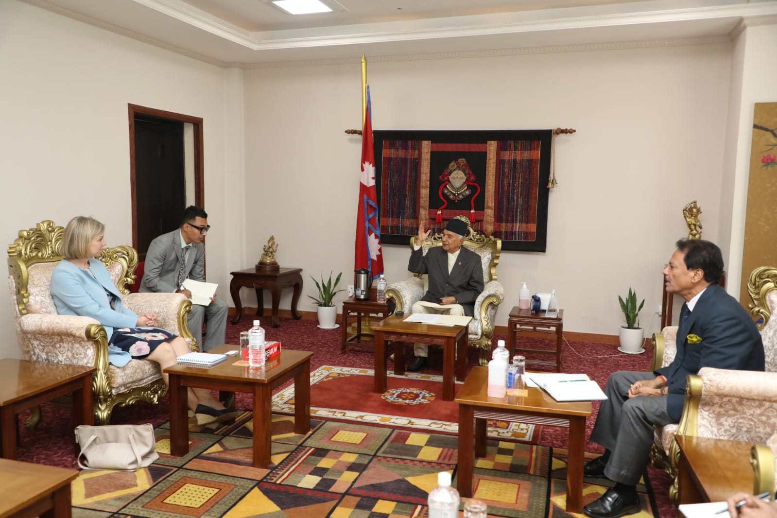 British Ambassador Pollitt pays farewell call on President Paudel