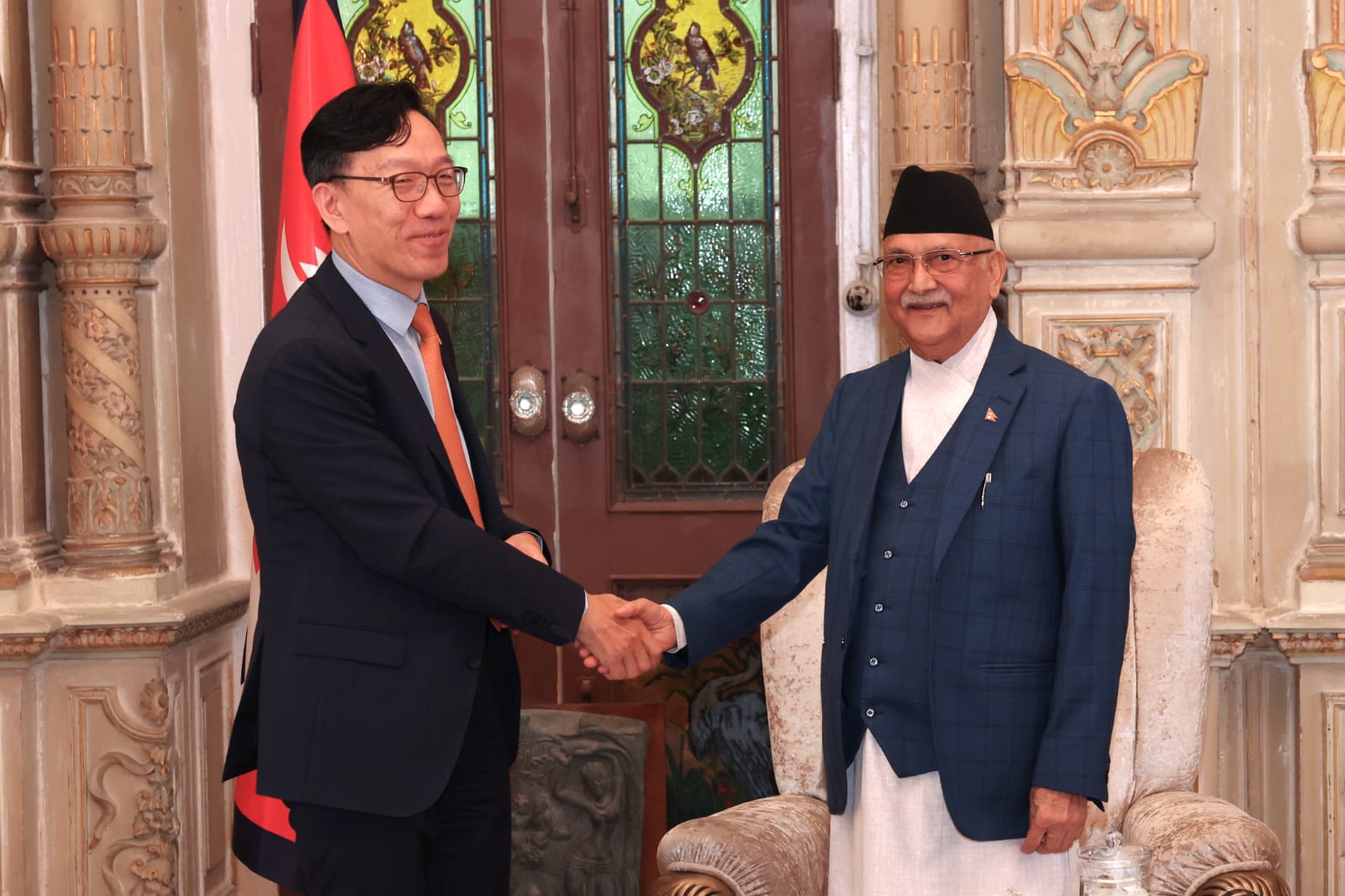 South Korean ambassador pays courtesy call on PM Oli