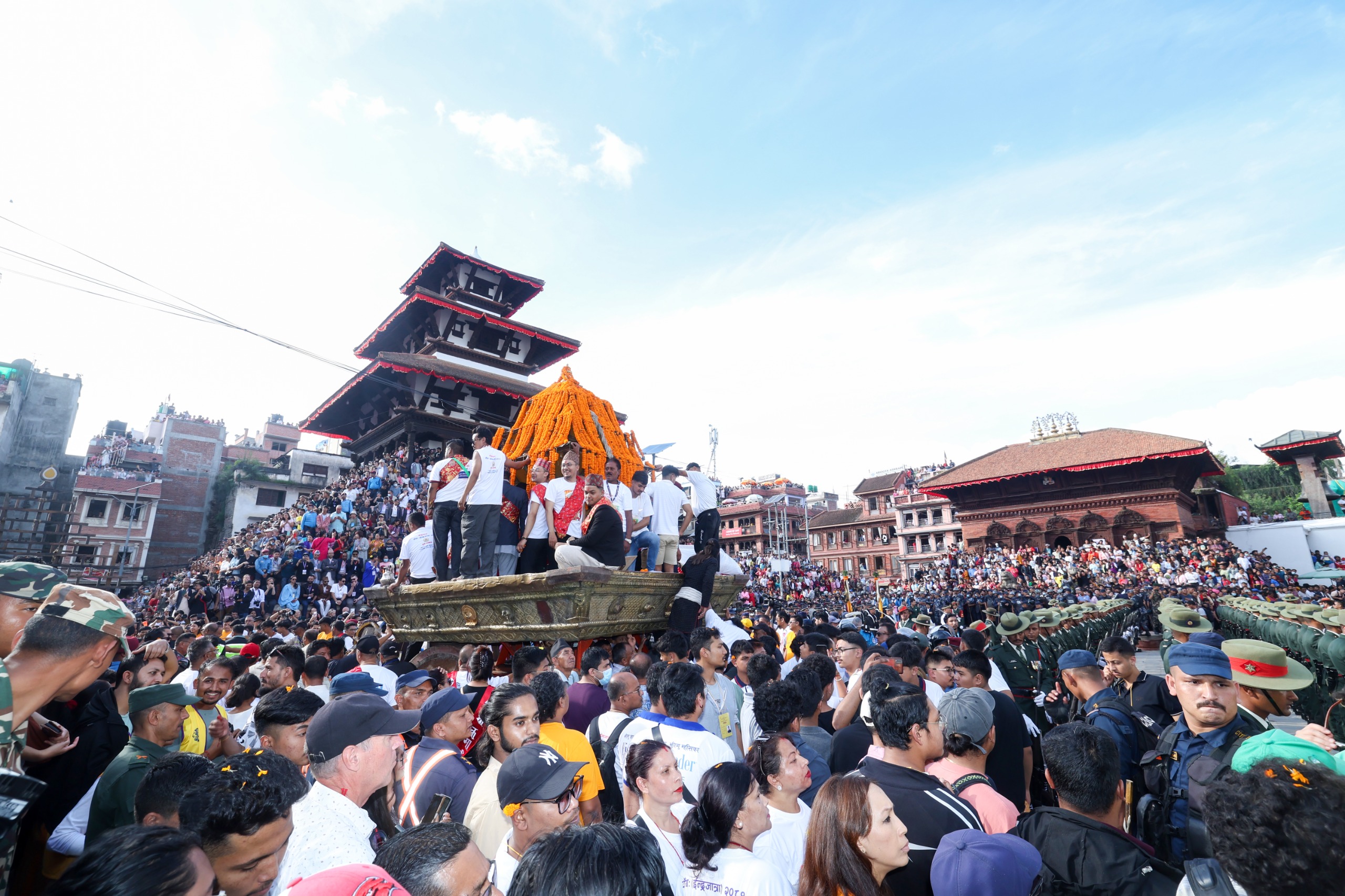 President Paudel observes Indra Jatra