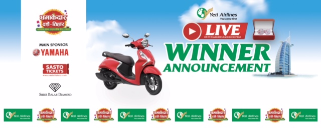 Yeti airlines announces winner for festive giveaway