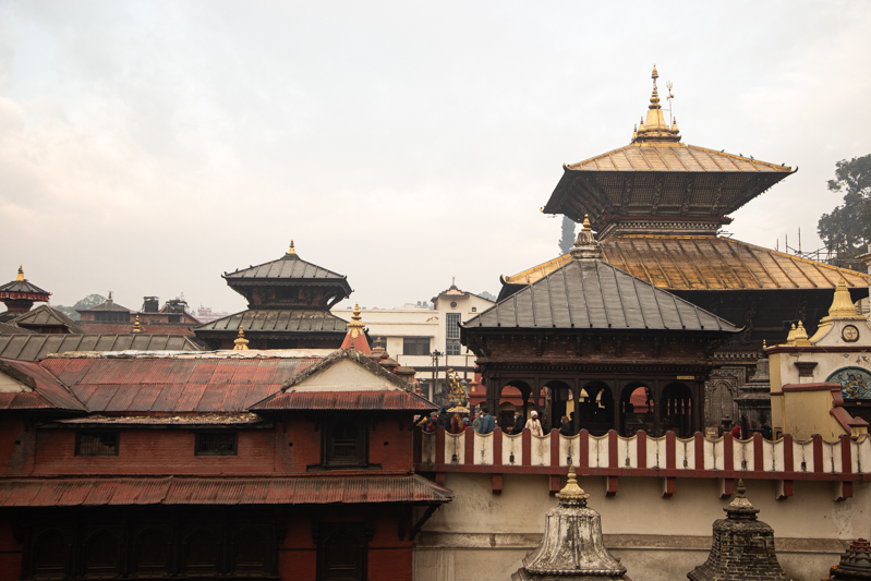 Pashupatinath area brightly decorated