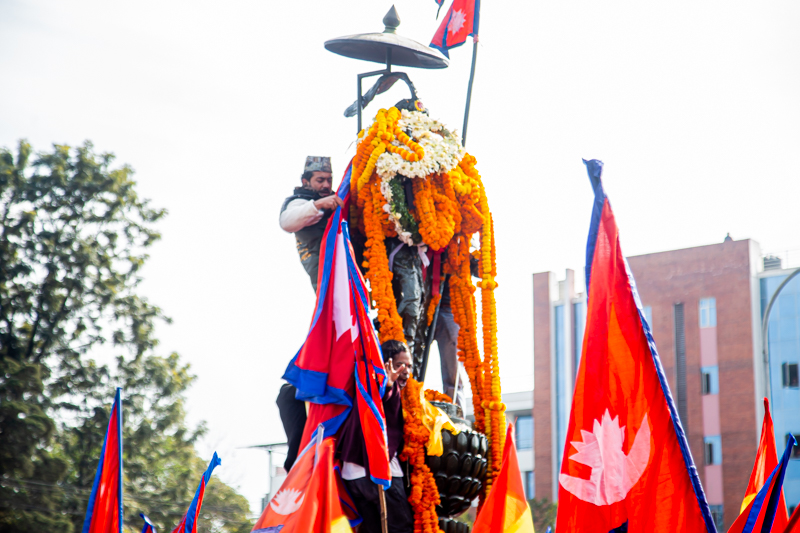 People celebrating Prithvi Jayanti