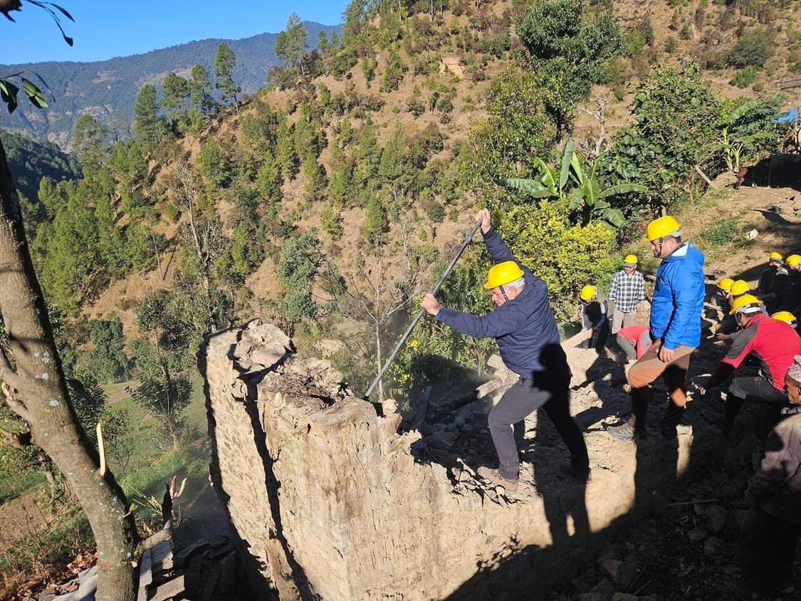 MP Acharya’s activism for housing construction in earthquake-affected areas