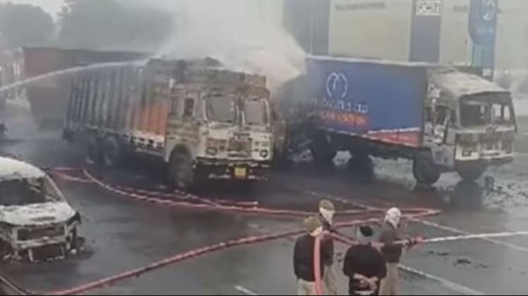 5 dead as chemical-laden truck collides with vehicles in west India