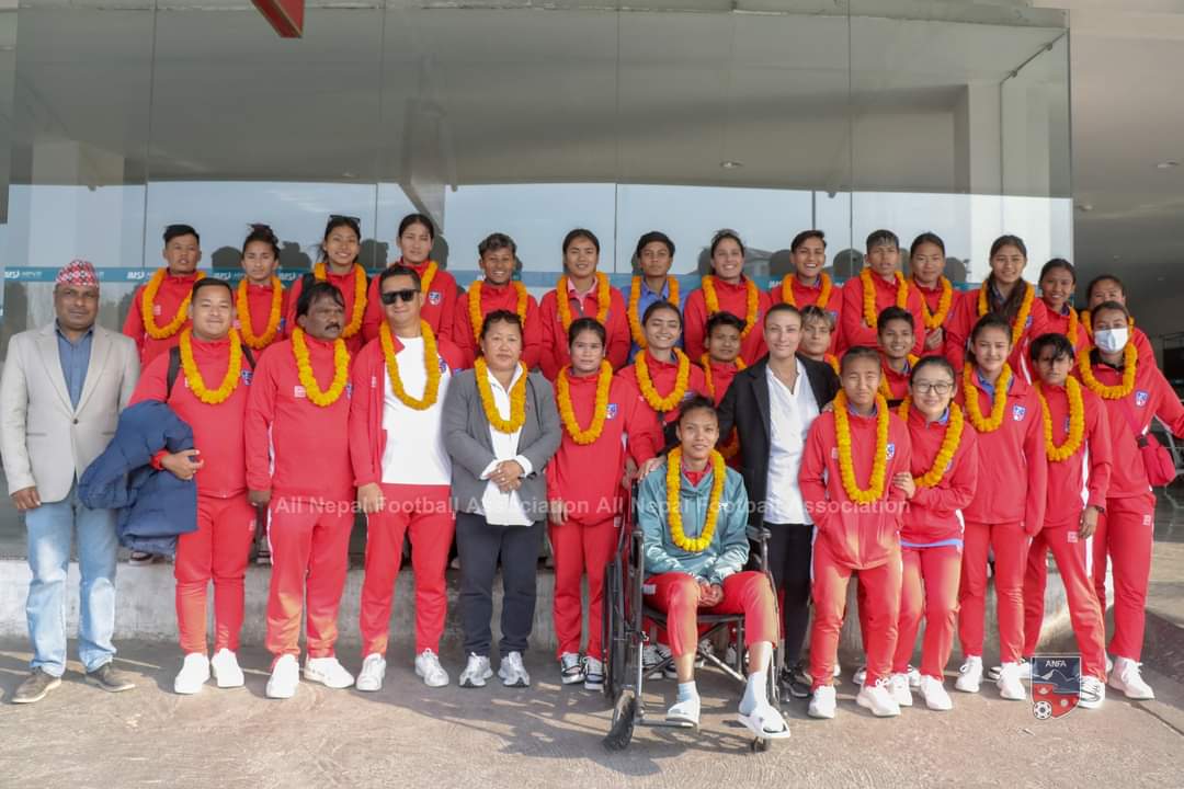 Nepal Women’s team return home