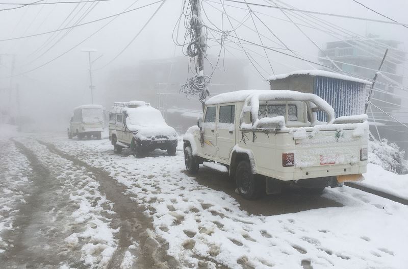 Baitadi administration urges to avoid dangerous travel during snowfall