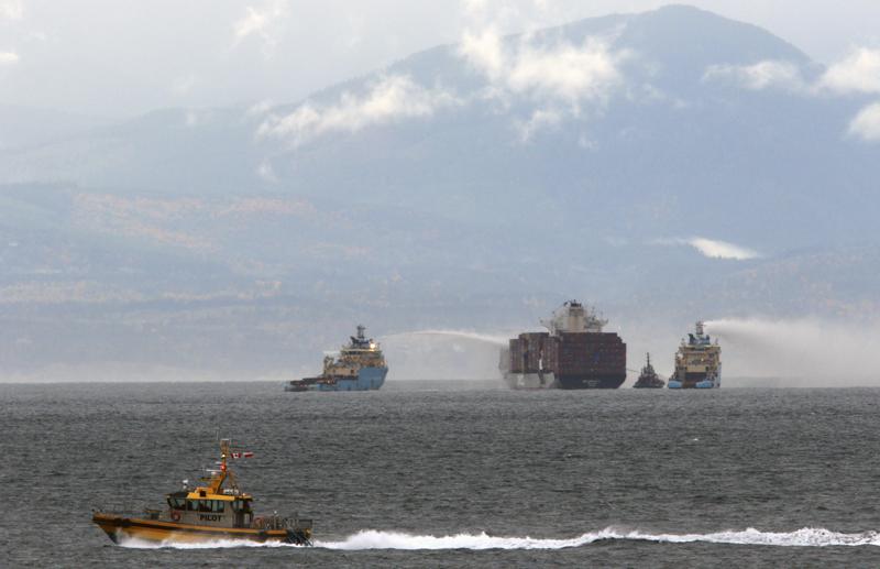 Fire on cargo ship off British Columbia coast reported out