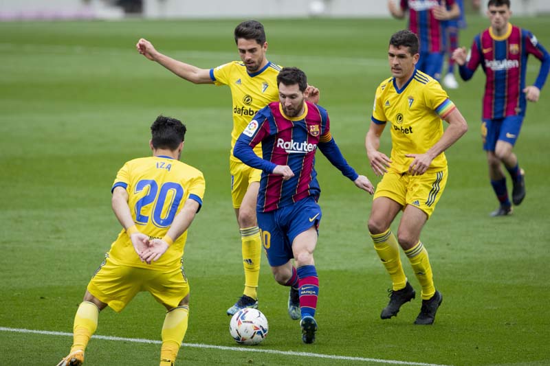 Barcelona held 1-1 by Cádiz; Messi record 506th league game